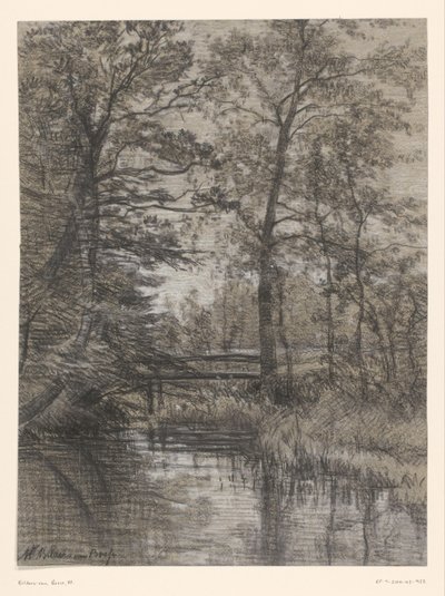 Rybník v lese od Maria Bilders van Bosse (signed by artist)