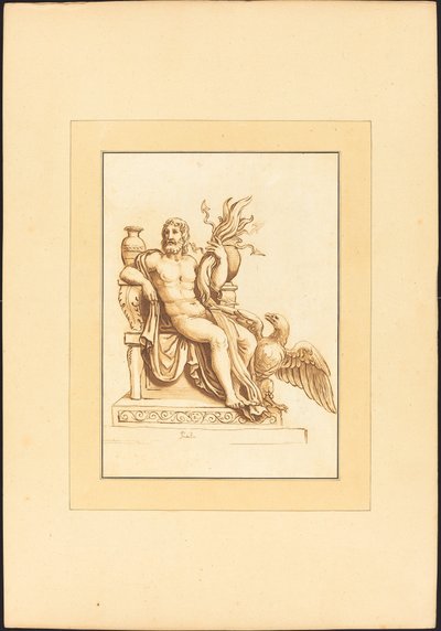Jupiter od Maria Catharina Prestel after Giulio Romano