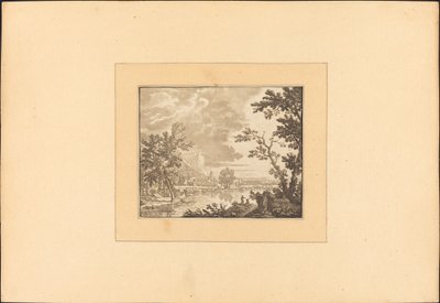 Krajina s řekou a městem od Maria Catharina Prestel after Jan van Huysum