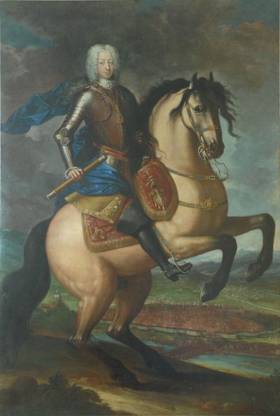 Jezdecký portrét Karla Emanuela III. od Maria Giovanna Clementi