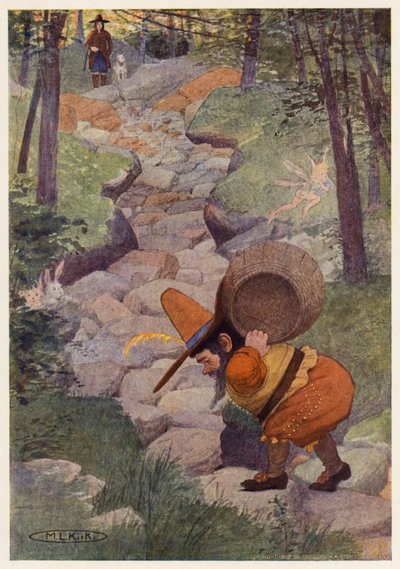 Ilustrace k příběhu Rip Van Winkle (barevná litografie) od Maria Louise Kirk