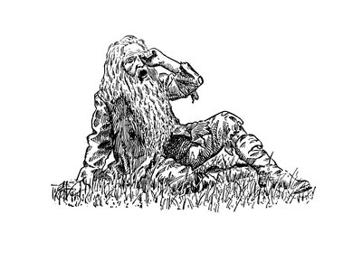 Rip Van Winkle (litografie) od Maria Louise Kirk