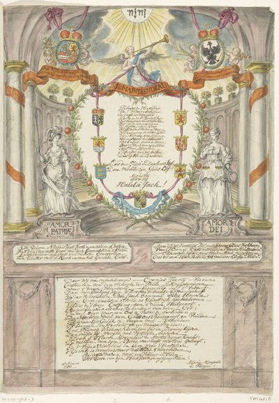 Verš pro princeznu Wilhelmínu ke čtyřicátým narozeninám prince Williama V., 1788 od Maria Margaretha la Fargue