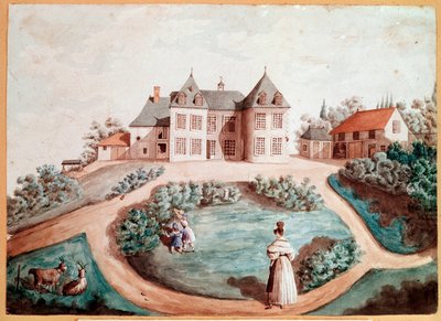 Hrad v Touraine. Ilustrace k filmu Konvalinka od Balzaca. (Výkres od Maria du (attr. to) Fresnay
