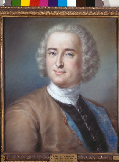 Portrét gentlemana, cca 1737 (pastel na papíře) od Marianna Carlevaris