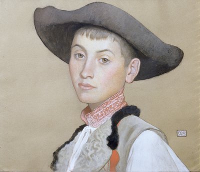 Mladý Slovák (bodycolor na papíře) od Marianne Stokes