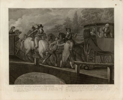 Zatčení Ludvíka XVI. a jeho rodiny ve Varennes, 22. června 1791, 1796. od Mariano Bovi