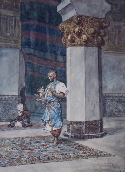 Obchodník se modlí v mešitě od Mariano Fortuny y Marsal