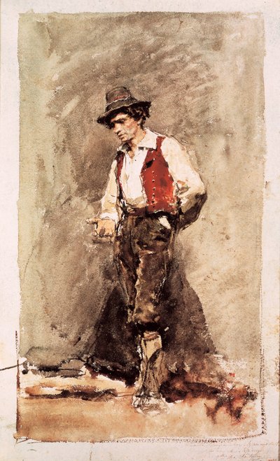 kalábrijský. Akvarel od Mariana Fortunyho (1838-1874). 1868. Barcelona. Národní muzeum umění Katalánska. od Mariano Fortuny y Marsal