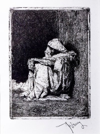 Sedící Arab od Mariano Fortuny