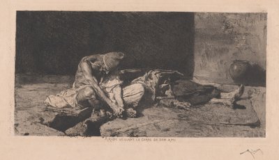 Arabe veillant le corps de son ami (Arab bdí nad tělem svého přítele) od Marià Fortuny