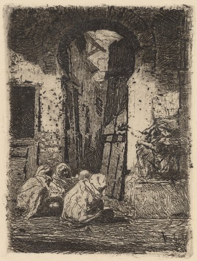 Tanger (sedící Arabové) od Marià Fortuny