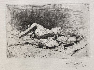 Muž válcování hlíny. od Mariano José María Bernardo Fortuny y Carbó