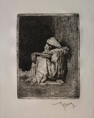 Sedící Maročan. od Mariano Fortuny y Carbó