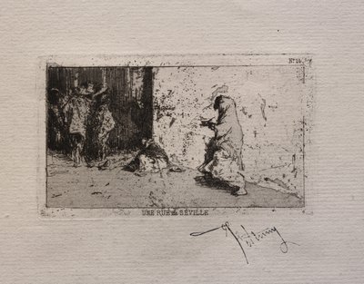 Ulice v Seville. od Mariano Fortuny y Carbó