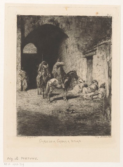 Bewakers van de kasba te Tetouan Casbaha Tetuan Guard (titul na předmětu) od Mariano José María Bernardo Fortuny y Carbó
