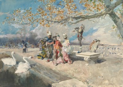 Maškaráda, polovina 19. století. od Mariano José María Bernardo Fortuny y Carbó