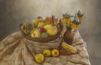 Září – zátiší s úrodou od Marie-anne Stas