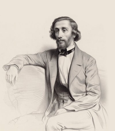 Portrét pianisty a skladatele Julia Schulhoffa 1825-1898, 1854. od Marie Alexandre Menut Alophe