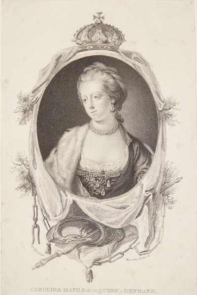 Portrét Caroline Mathilde od Marie Anne Bourlier