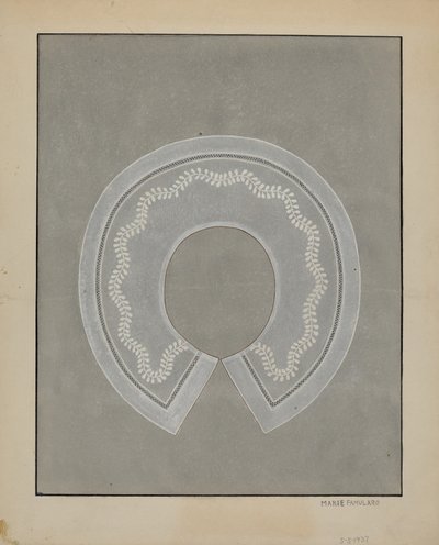 Lněný vyšívaný límec, c. 1936. od Marie Famularo