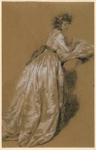 Stojící žena v bílých šatech od Marie Françoise Constance Mayer