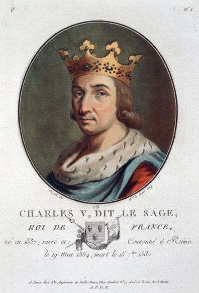 Charles V, známý jako „Moudrý“, král Francie, 1789 od Marie Jeanne Louise Francoise Suzanne Champion