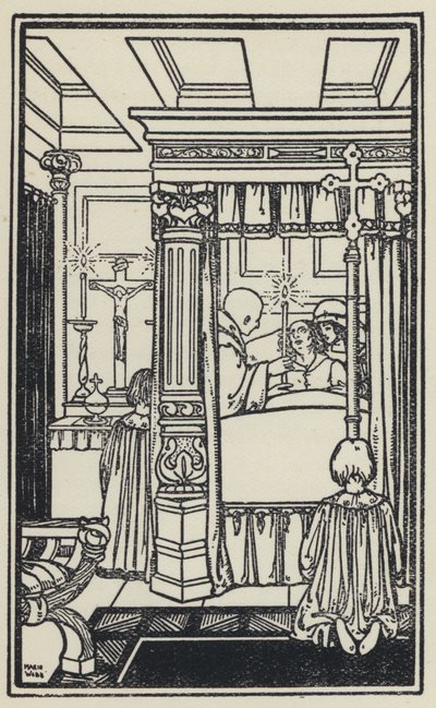 Ilustrace ke hře The Dream of Gerontius od kardinála Newmana (litho) od Marie Preaud Webb