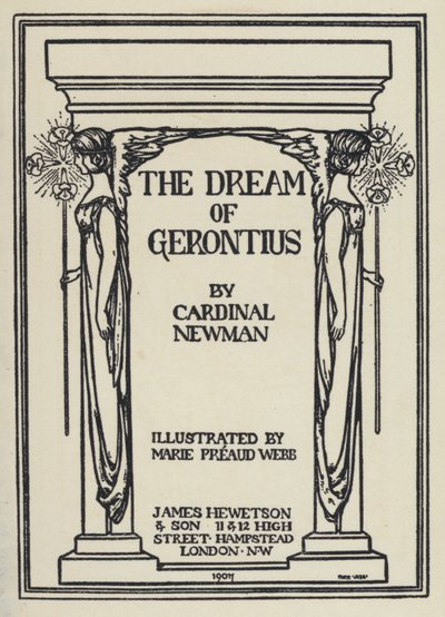 Ilustrace ke hře The Dream of Gerontius od kardinála Newmana (litho) od Marie Preaud Webb