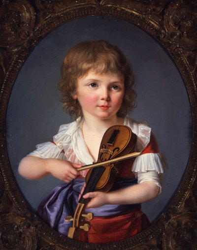 Mistr Henri Gabiou hraje na housle od Marie Victoire Lemoine