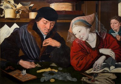 Bankéř a jeho žena od Marinus van (follower of) Reymerswaele
