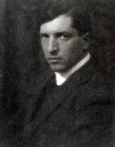 Poloportrét malíře Pietra Marussiga, 28. 11. 1923 (čb foto) od Mario Castagneri