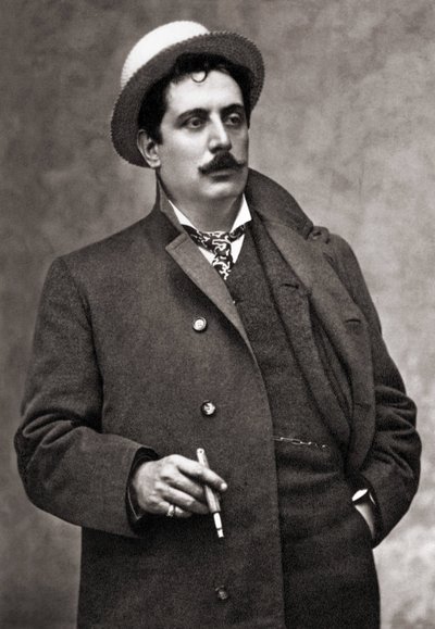 Portrét hudebního skladatele Giacoma Pucciniho (1858-1924) od Mario Nunes Vais