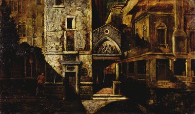 Roh v Benátkách, Mario de Maria, pseudonym Marius Pictor (1852-1924), olej na panelu, 39,5 x 66,5 cm od Mario de (1852 1924) Maria