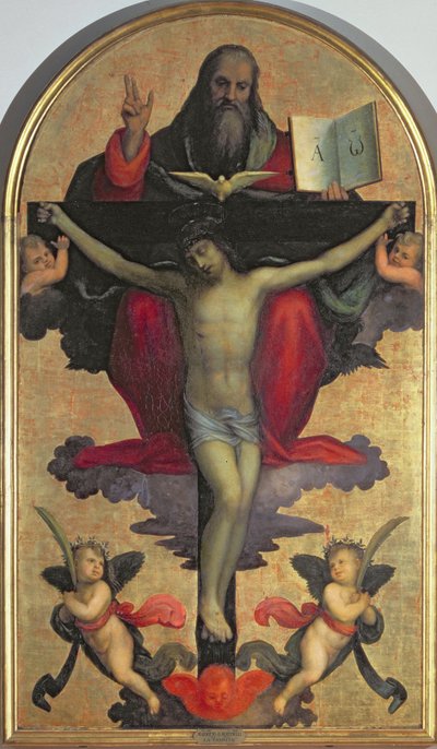 Nejsvětější Trojice (tempera na panelu) od Mariotto Albertinelli