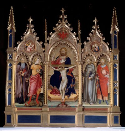 Nejsvětější Trojice a svatí (obraz od Mariotto di Nardo