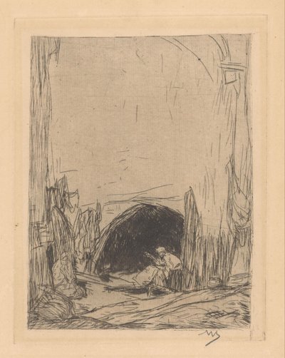 Bazar v Konstantinopoli od Marius Bauer (signed by artist)