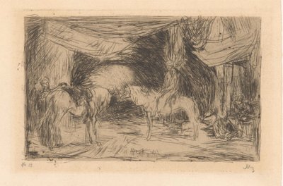 Bazar ve Smyrně od Marius Bauer (signed by artist)