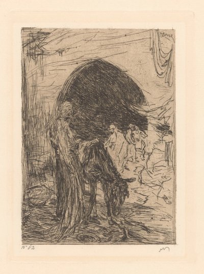 Řidič osla v Konstantinopoli od Marius Bauer (signed by artist)