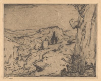 Pohled na orientální město v údolí od Marius Bauer (signed by artist)