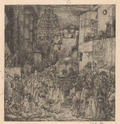 Dav naplnil ulice obrovskou radostí od Marius Bauer (signed by artist)