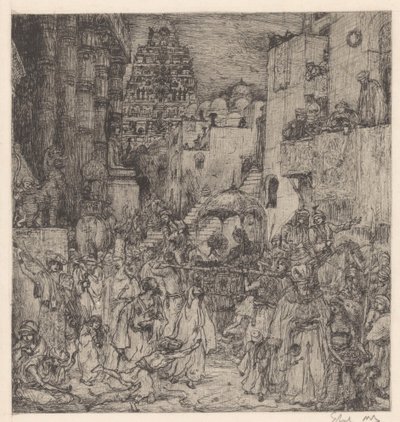 Dav naplnil ulice obrovskou radostí od Marius Bauer (signed by artist)