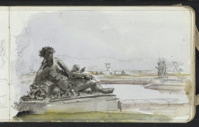 Socha vodní nymfy v zahradě Versailles od Marius Bauer