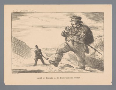 David a Goliáš v Transvaalských polích (název na předmětu) od Marius Bauer