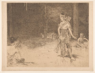 Wayang Wong (původní název na objektu) Indiánská pocta u příležitosti stříbrné svatby HM královny (původní název série) od Marius Bauer