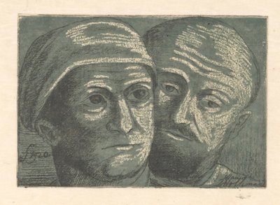 Dvě mužské hlavy od Marius Holleman