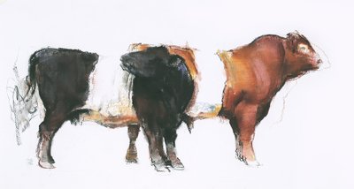 Belties, 2006 (charcoal und conte na papíře) od Mark Adlington