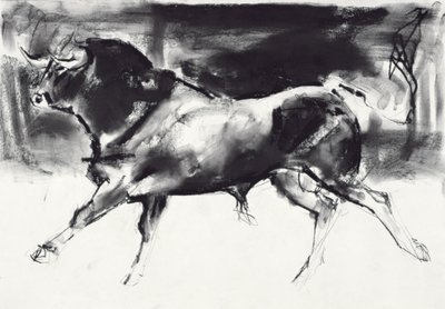 Black Bull (uhlí na papíře) od Mark Adlington