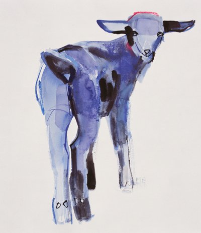 Blue Kid, Cazalla de la Sierra, 1999 (kombinovaná technika na papíře) od Mark Adlington