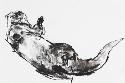 Ahoj (charcoal and conte na papíře) od Mark Adlington